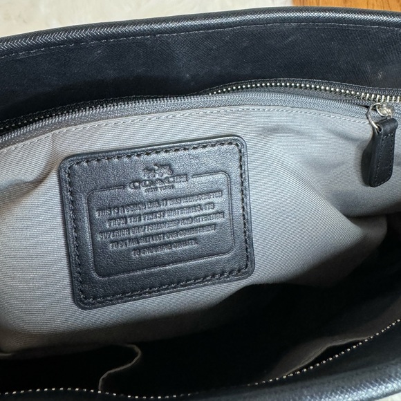 Coach Peyton Zip Top Saffiano Leather Tote Bag in EUC Black - Picture 7 of 13